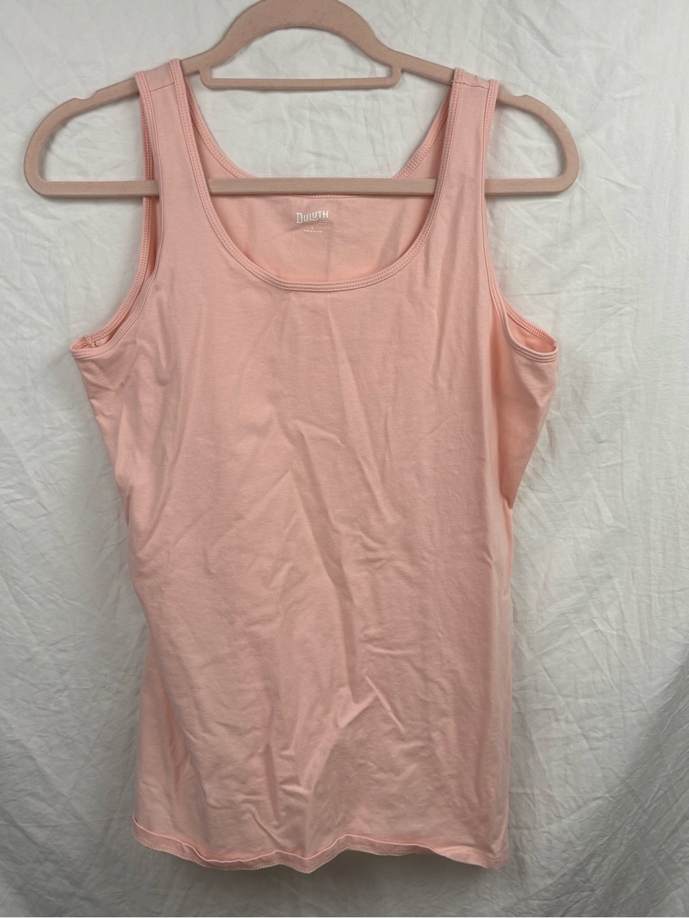 Duluth Trading Co Light Pink Scoop Neck Tank large